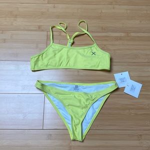 Boutons LA Bikini Basically Swim Butter Yellow Full Coverage